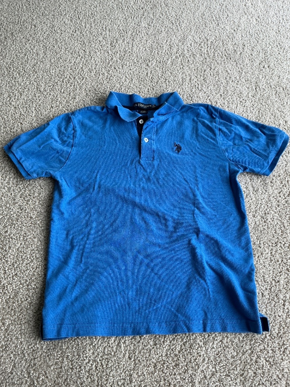 U.S. Polo Assn Kids XL Blue Polo Shirt Short Sleeve School